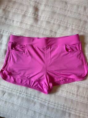 Carve Designs Hot Pink Athletic Shorts with Side Pockets